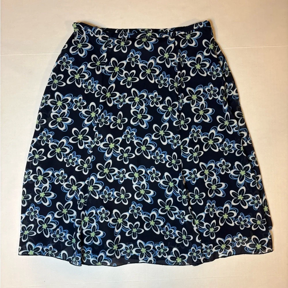 Dressbarn VTG Y2K women’s floral skirt swing-style multicolor floral print  M